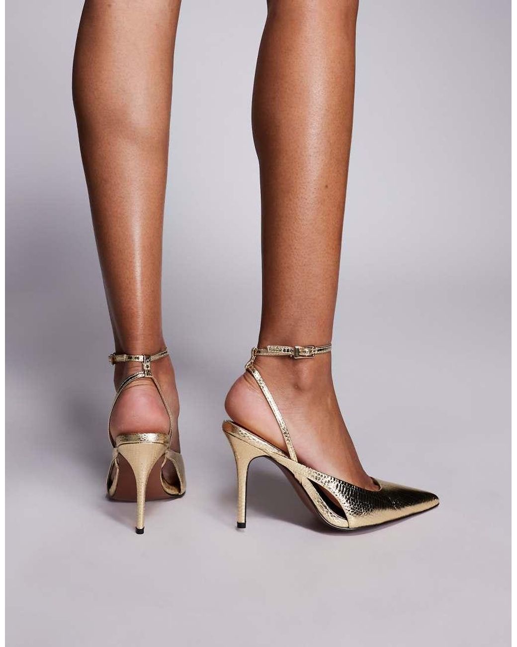 ASOS Brown Pamela Cut Out Detail High Heeled Shoes