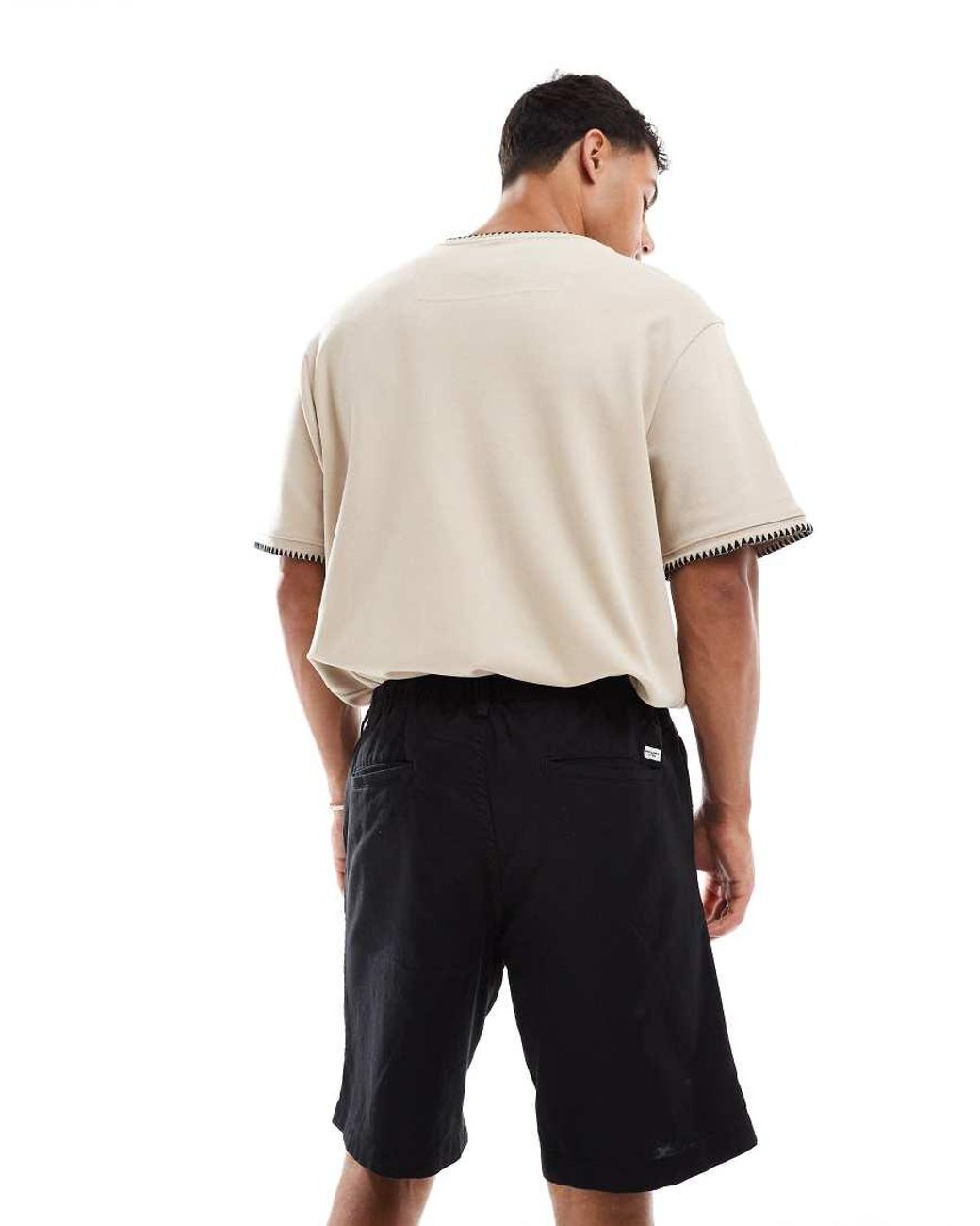 Jack & Jones Natural Linen Mix Short for men