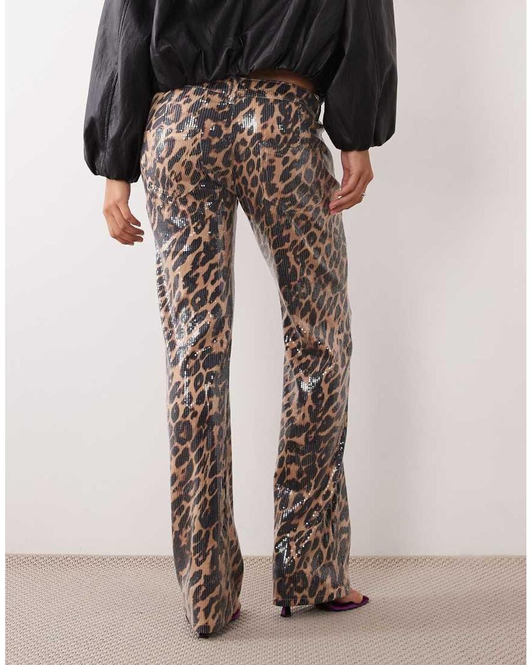Lioness Multicolor Heartbreaker Lowrise Sequin Straight Leg Trouser