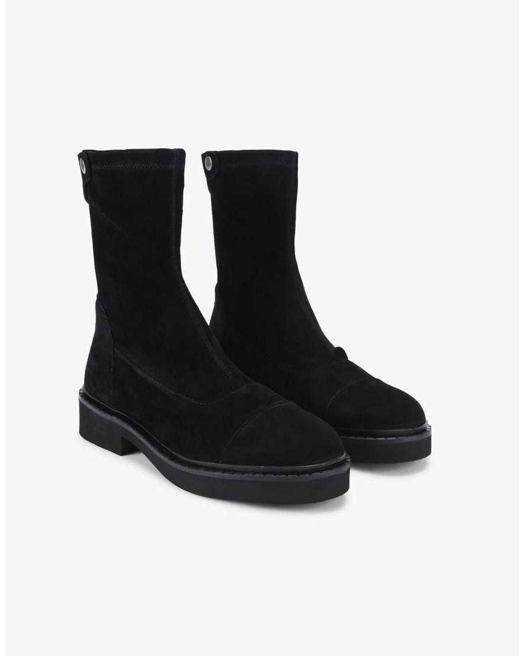 Steve Madden Black Myer Suede High Ankle Boots