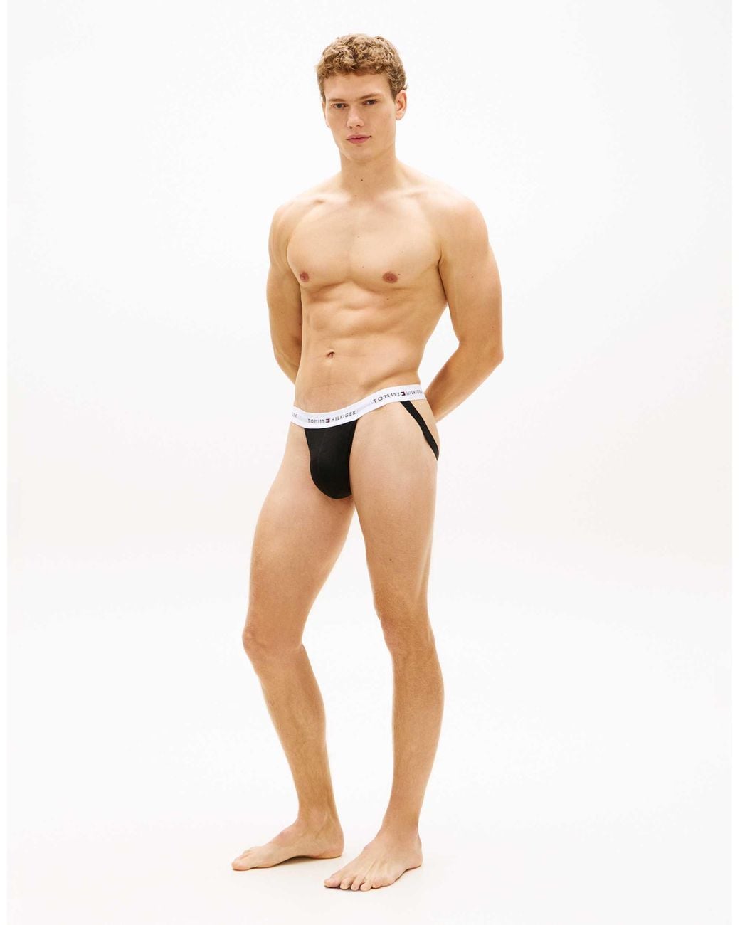 Tommy Hilfiger White 3-pack Signature Logo Waistband Jockstraps for men