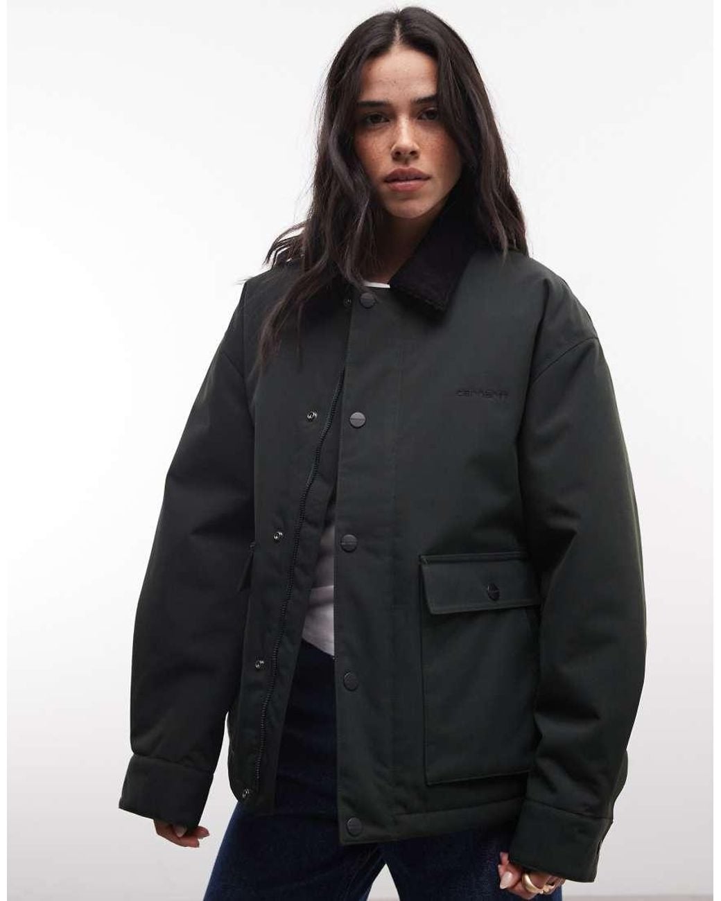 Carhartt Blue Quentin Jacket With Contrast Collar