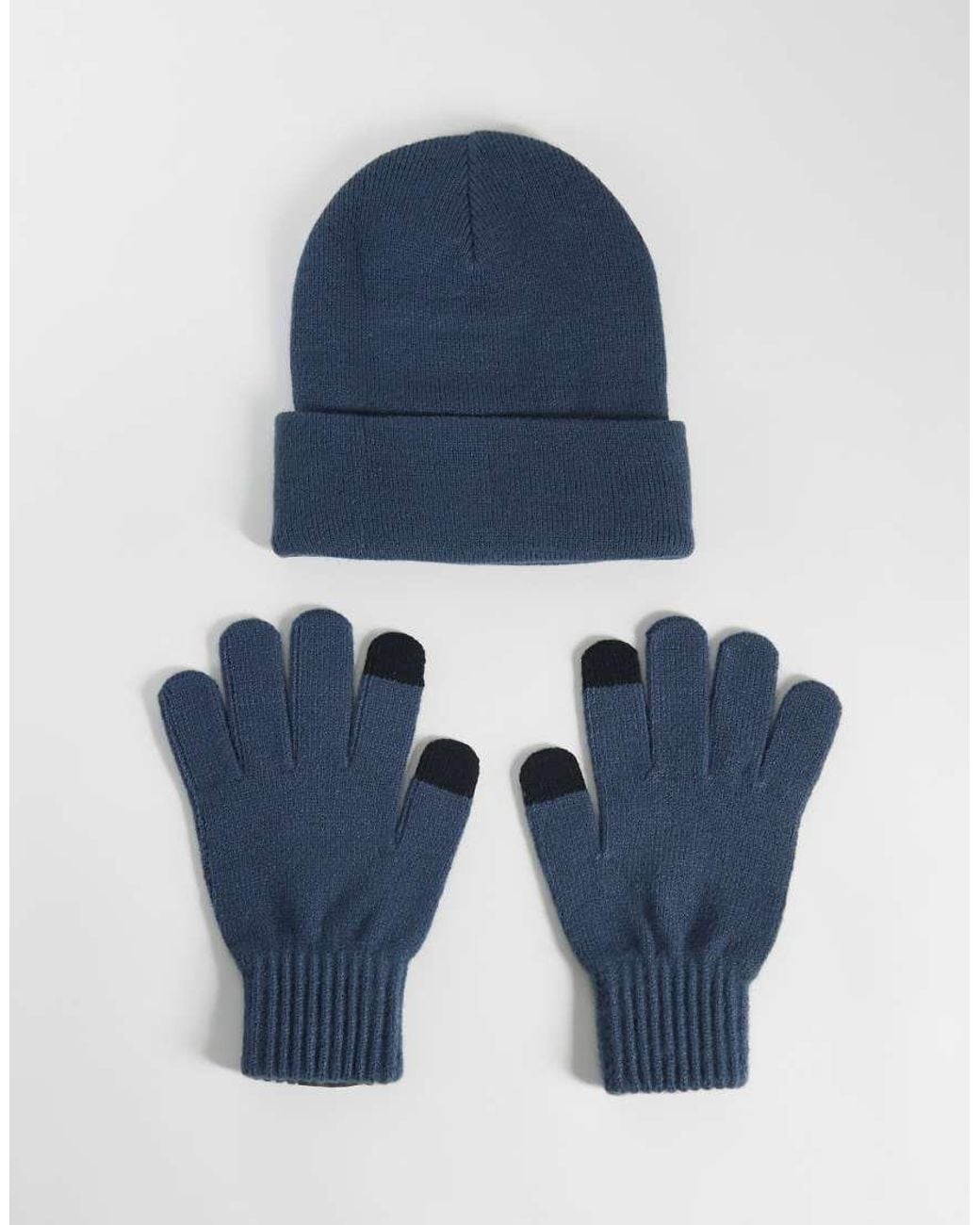 Columbia Blue Csc Beanie And Glove Set for men