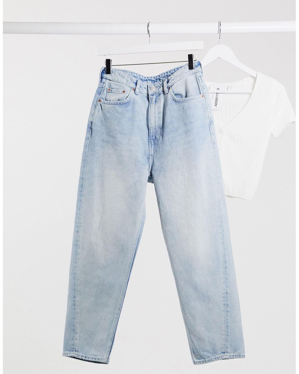 Weekday Meg Organic Cotton Mom Jeans in Blue - Lyst