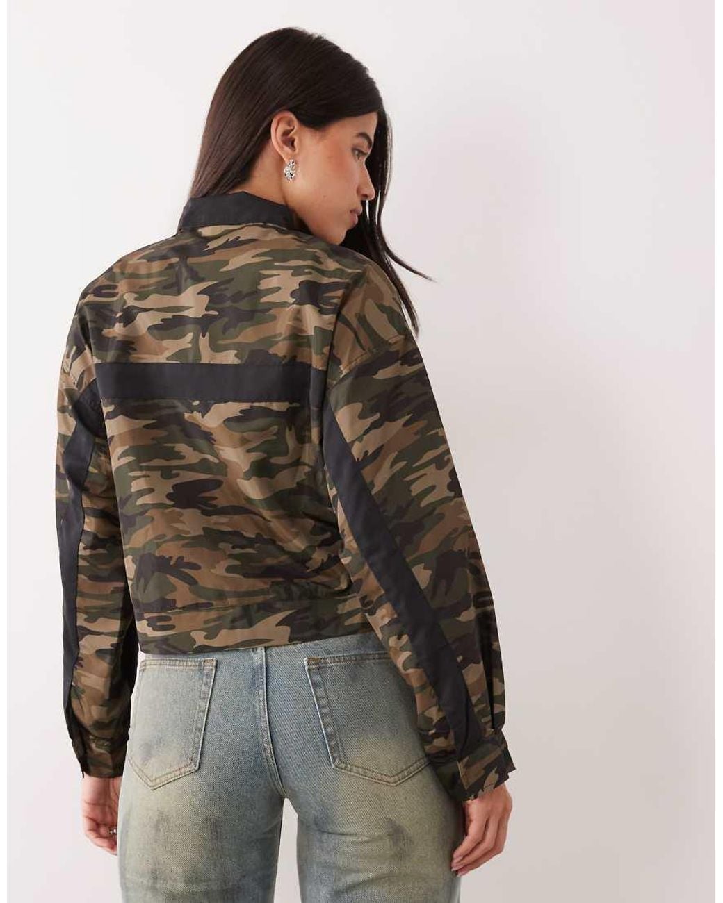 Lioness Green Essential Funnel Neck Windbreaker Jacket
