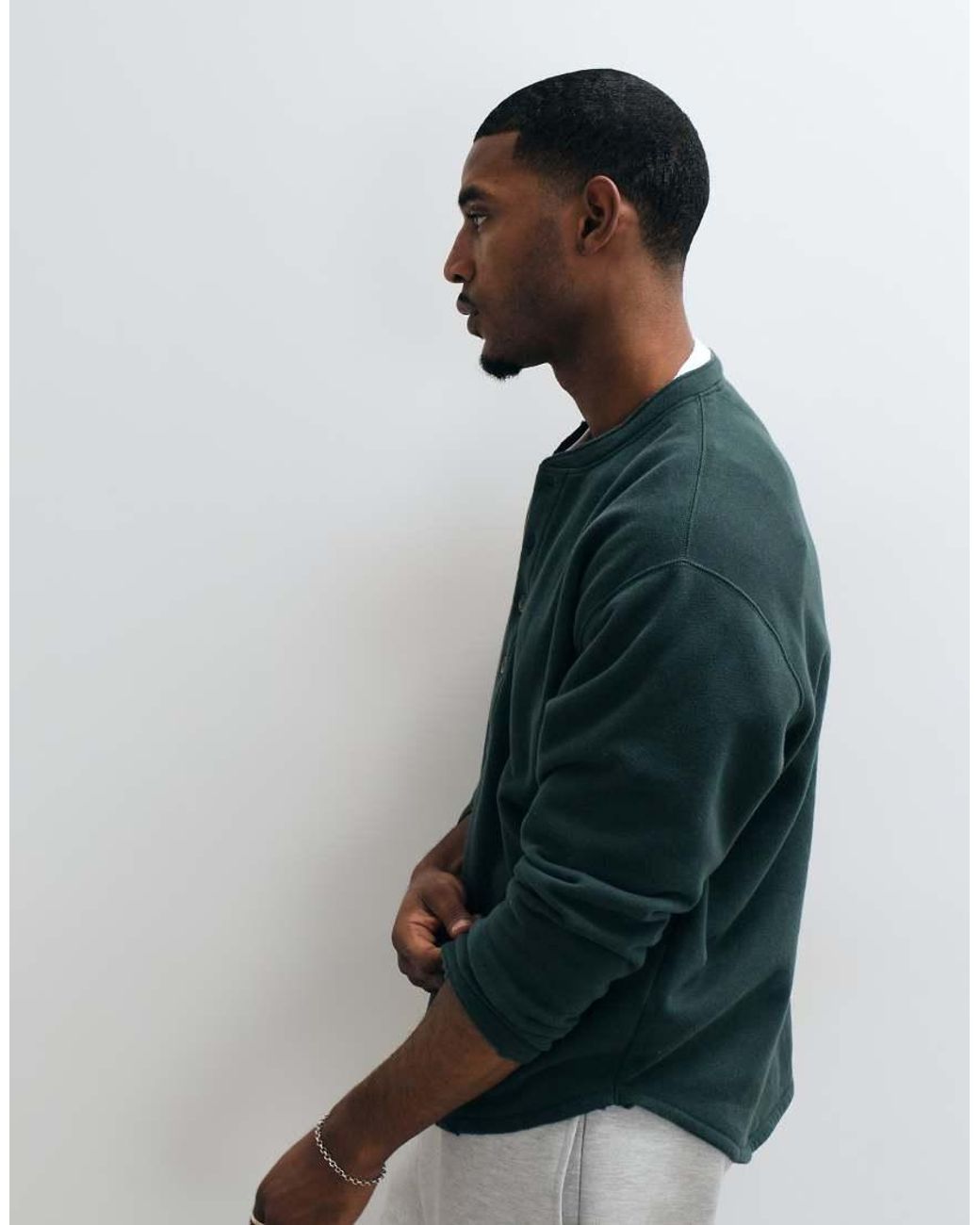Abercrombie & Fitch Multicolor Oversized Heavyweight Henley Top for men