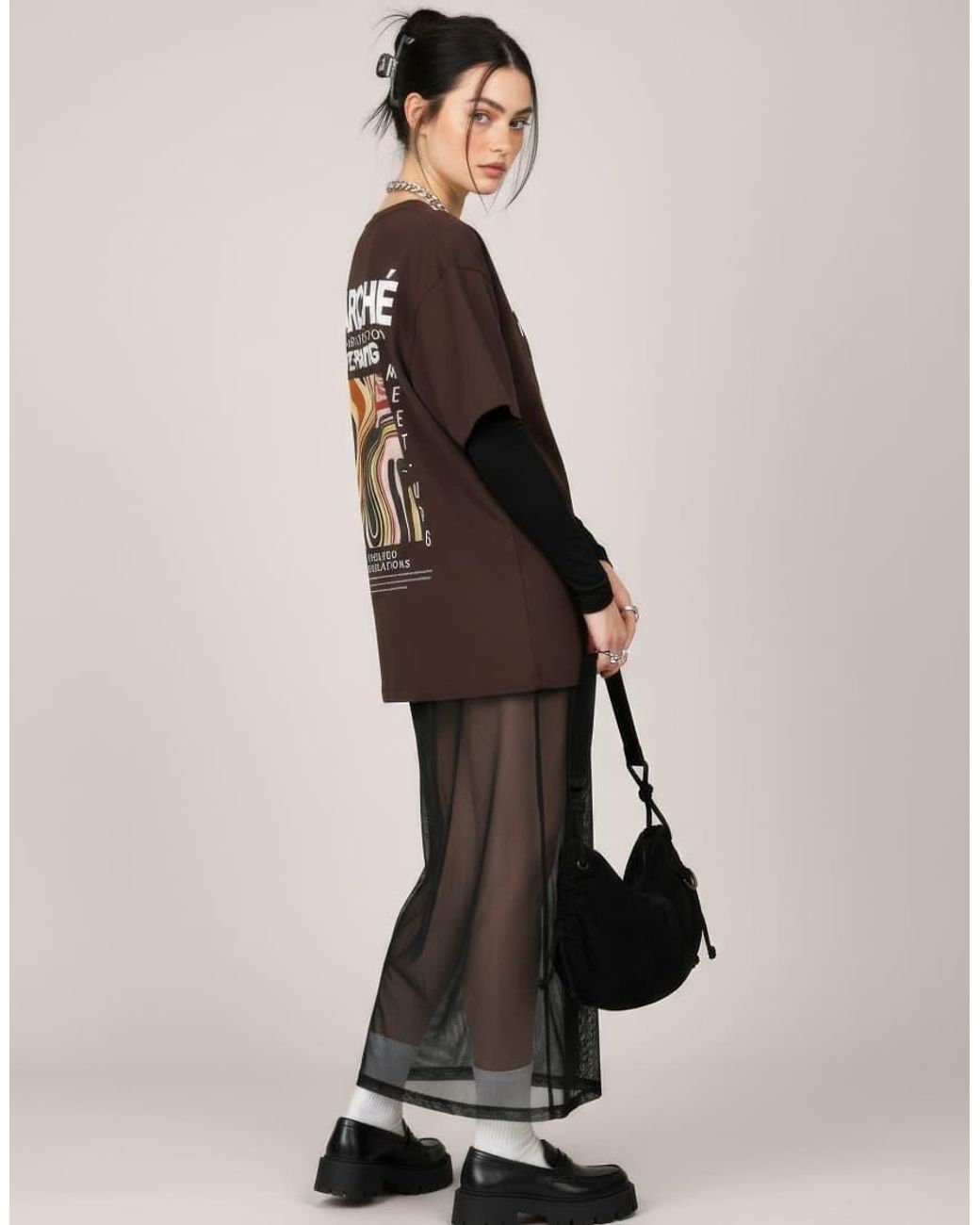 HYPEDROP Brown Short-Sleeved T-Shirt