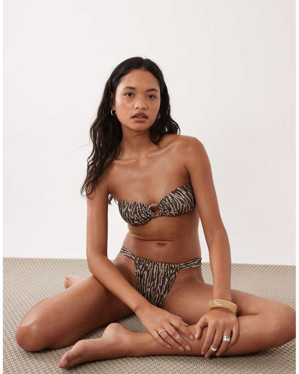 Brave Soul Brown Bandeau Bikini Top