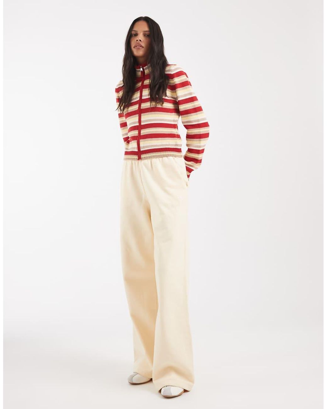 Adidas Originals Natural Essential Wide Leg Joggers