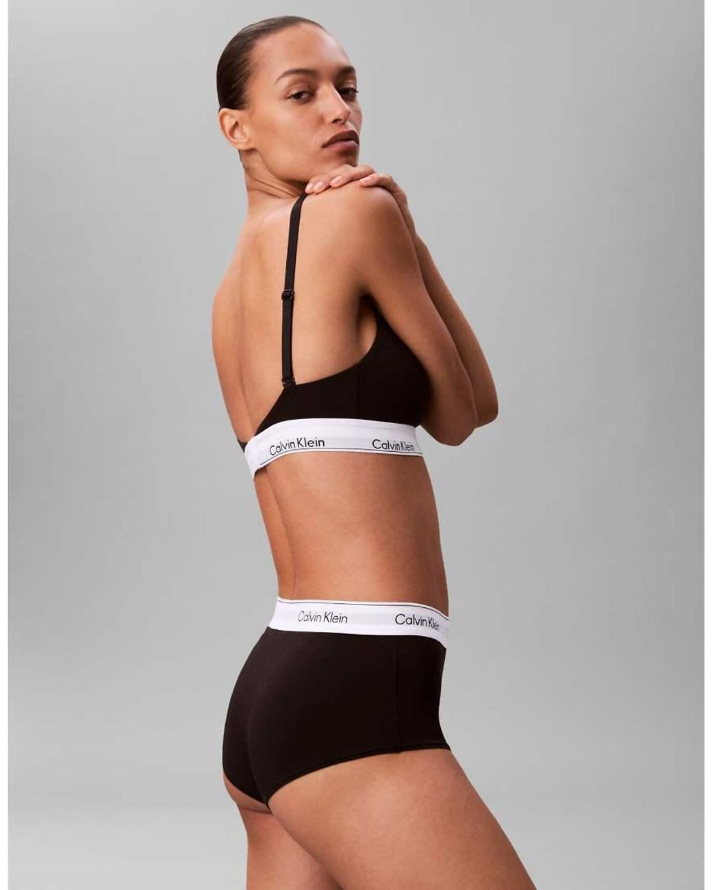 Calvin Klein Gray Icon Cotton Modal Boyshort
