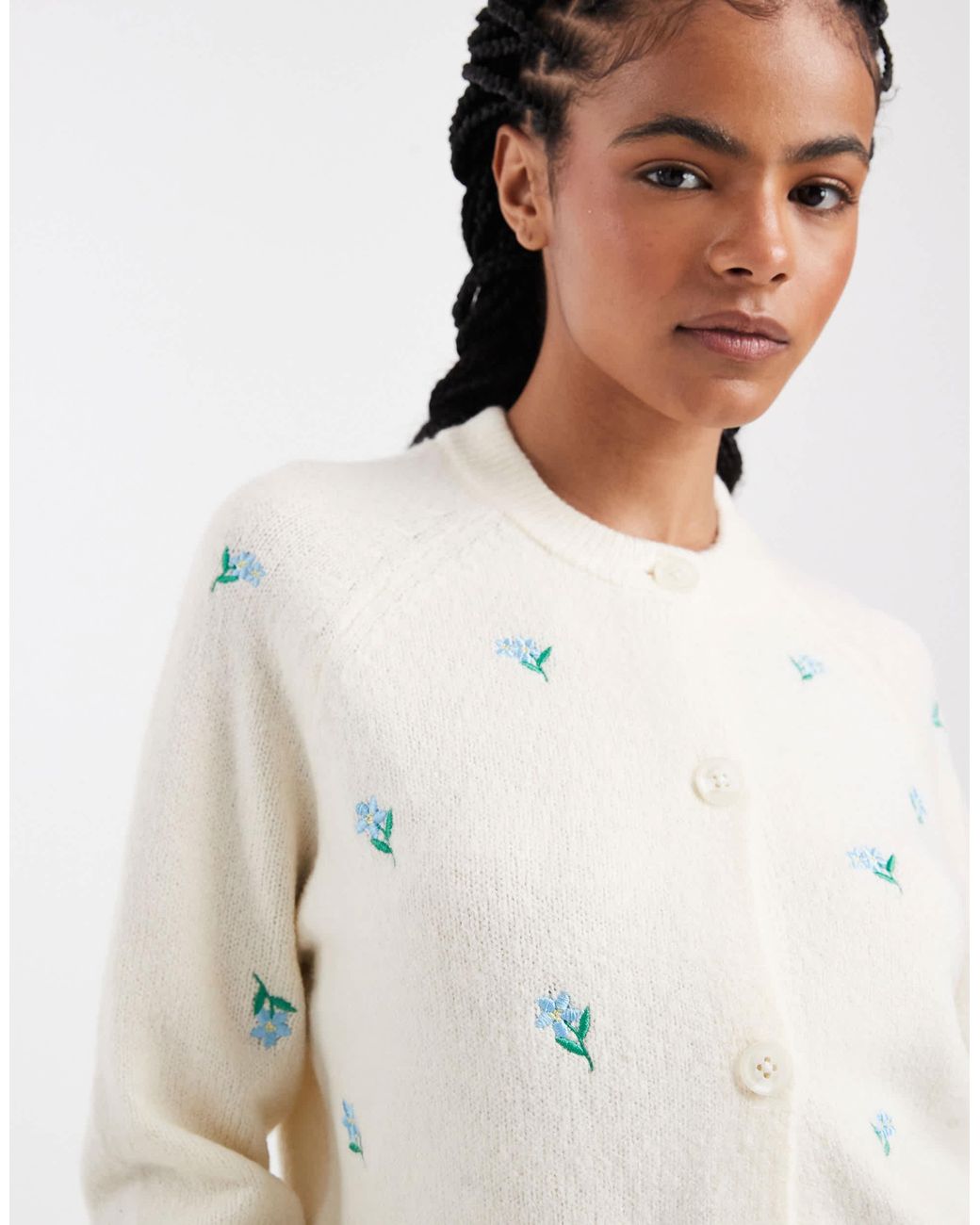 Threadbare White – strickjacke