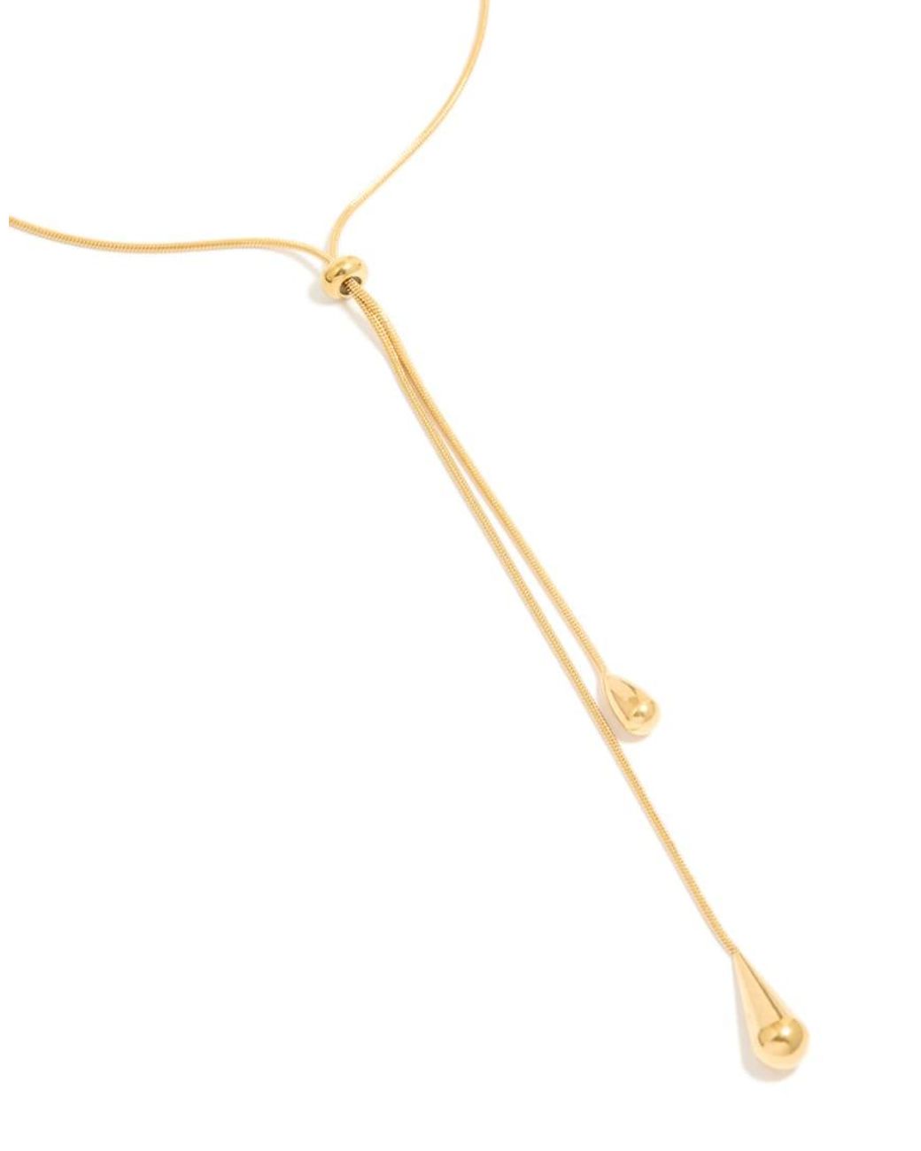 Lovisa White Waterproof Plated Stainless Steel Pull Through Lariat Necklace