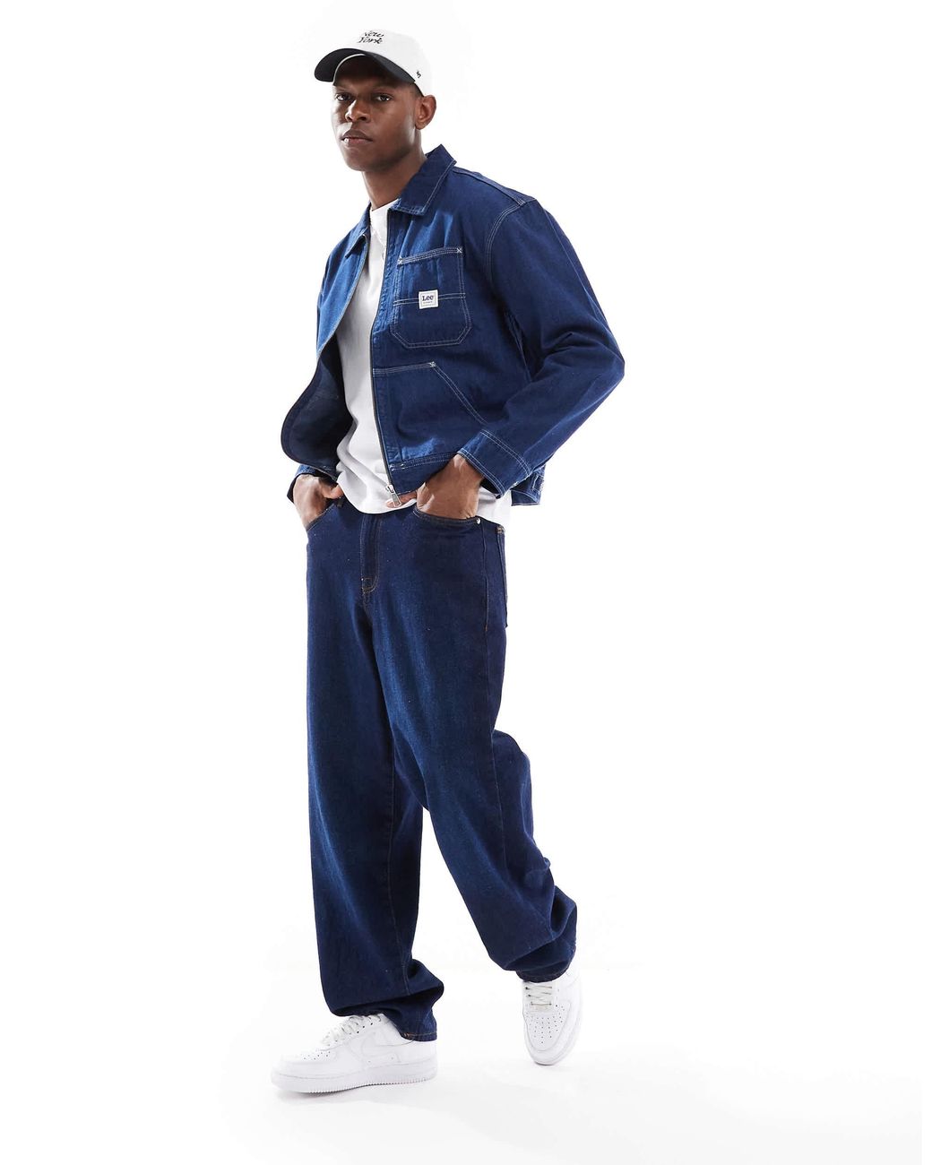 Lee Jeans Workwear Zip Thru Denim Jacket in Blue for Men | Lyst