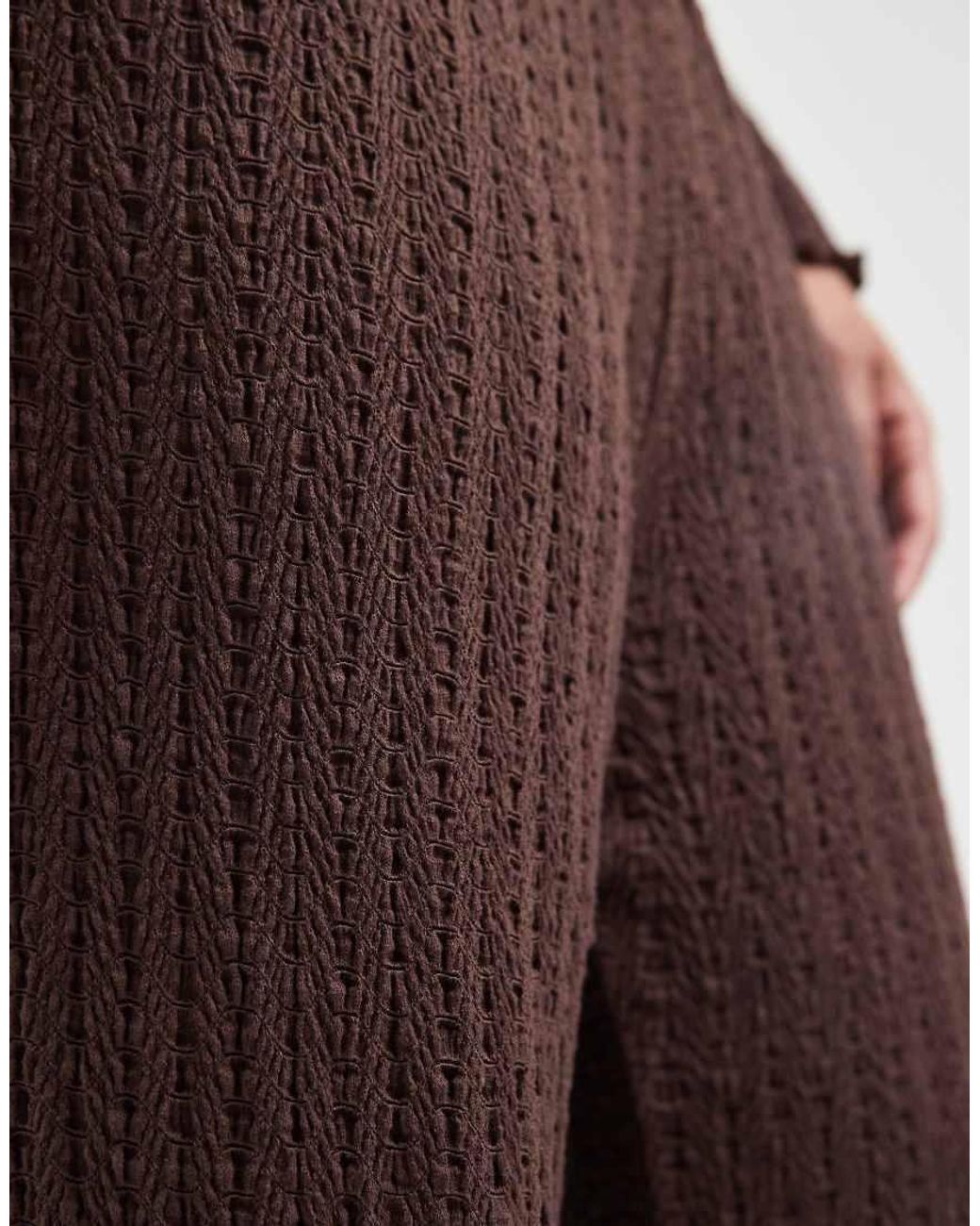 ONLY Brown Textured Trousers Co-Ord