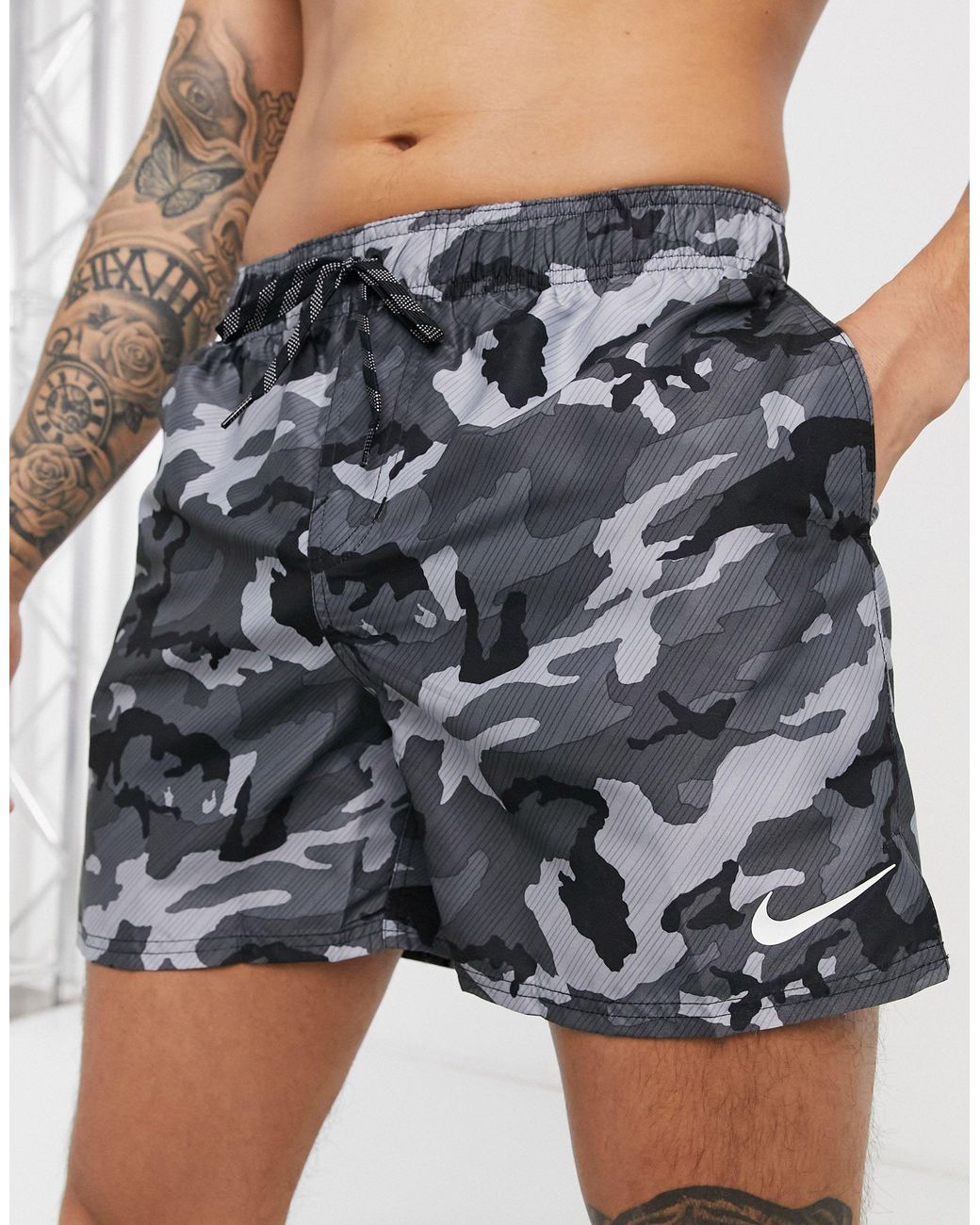 nike men's camo volley swim trunks