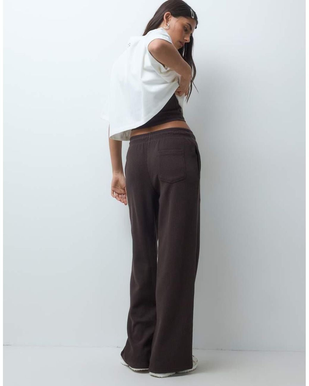 4505 Gray Straight Leg Sweatpants With Adjustable Waist