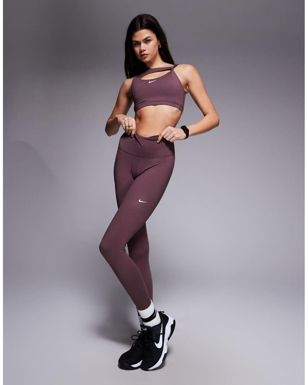 Nike Purple Nike One Training Twist Strap Sports Bra