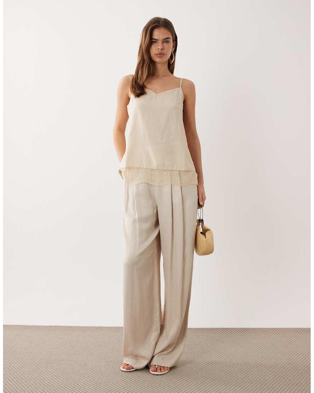Jdy Natural Lace Details Cami Top