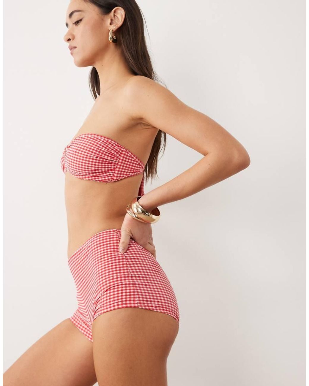 Kulani Kinis Pink Strawberry Siesta Micro Swimshort Bikini Bottom