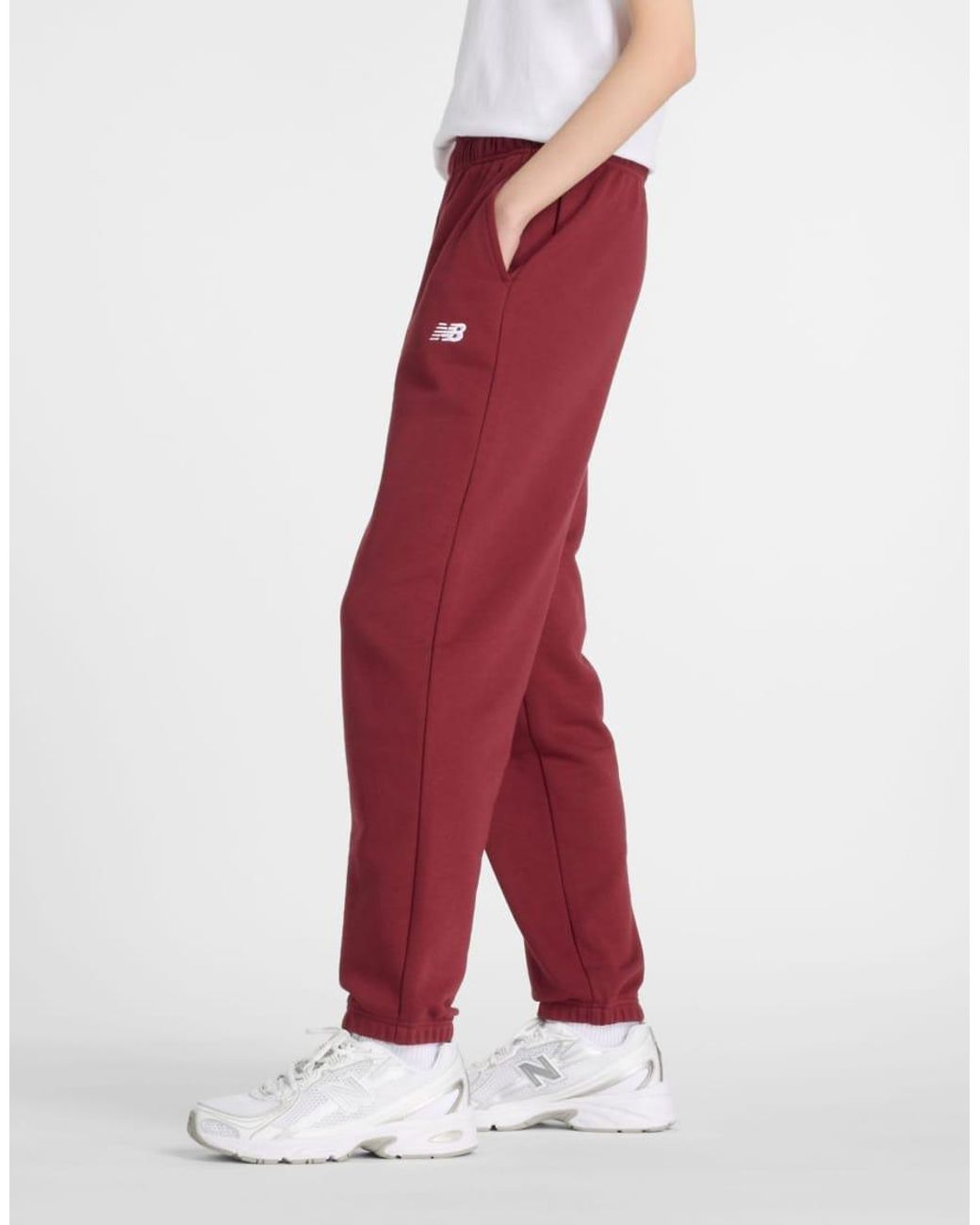 New Balance Red Sport Essentials French Terry Joggers
