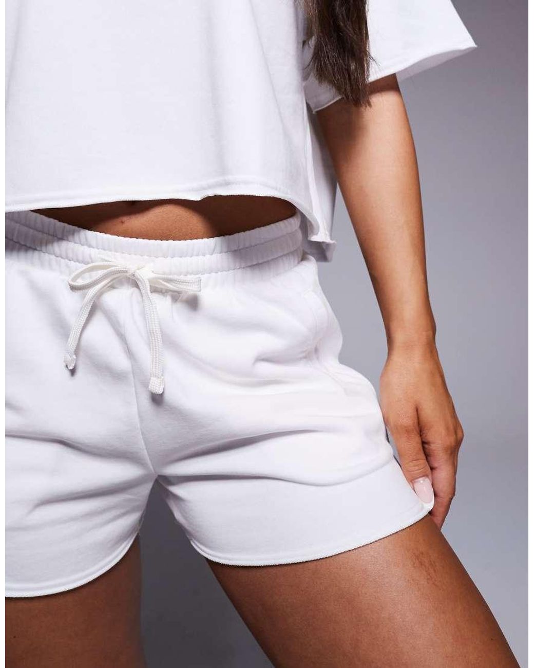 River Island Blue Loop Back Panel Runner Shorts