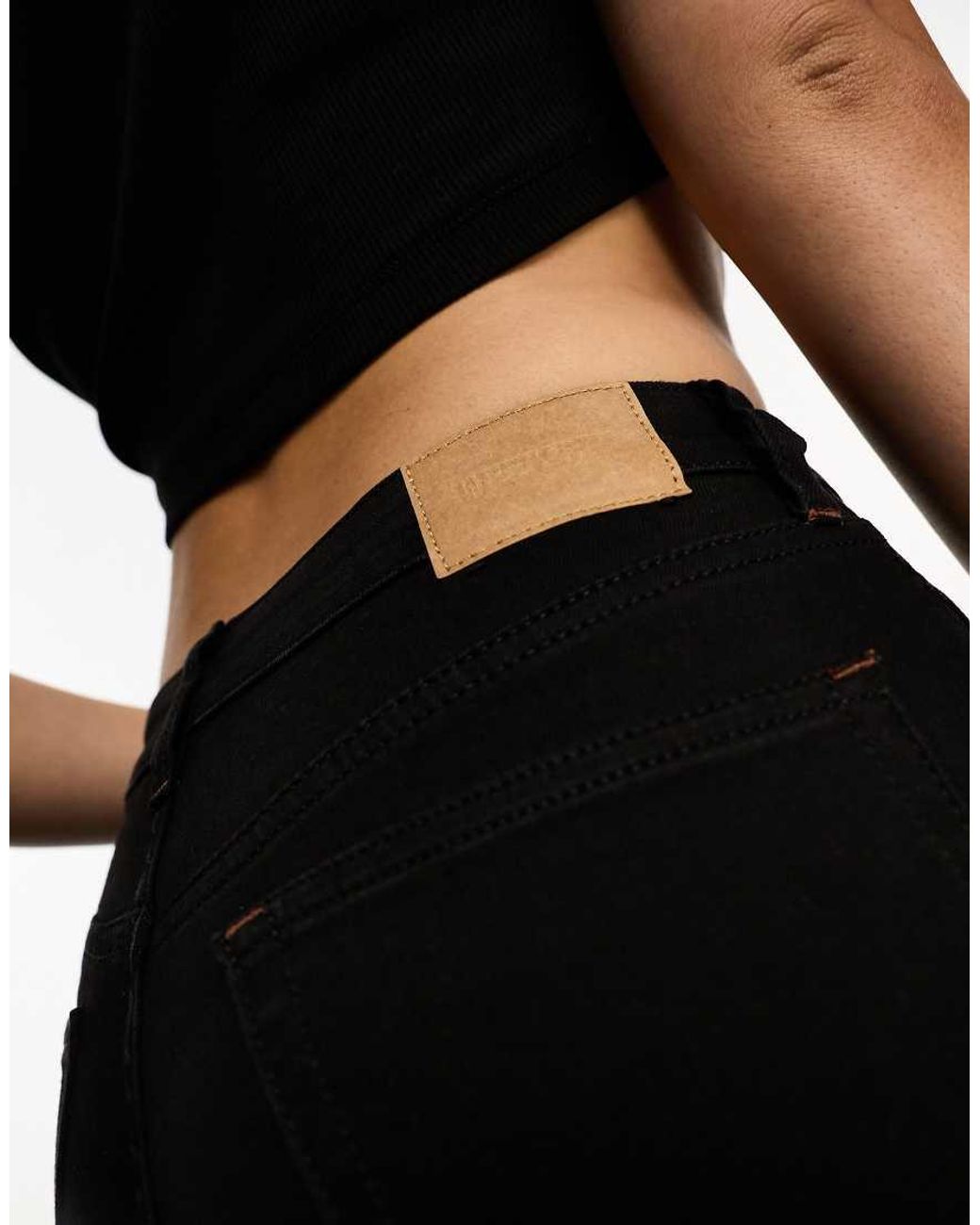 Vaqueros Negros De Corte Pitillo Y Talle Medio Spare De Weekday de color Black