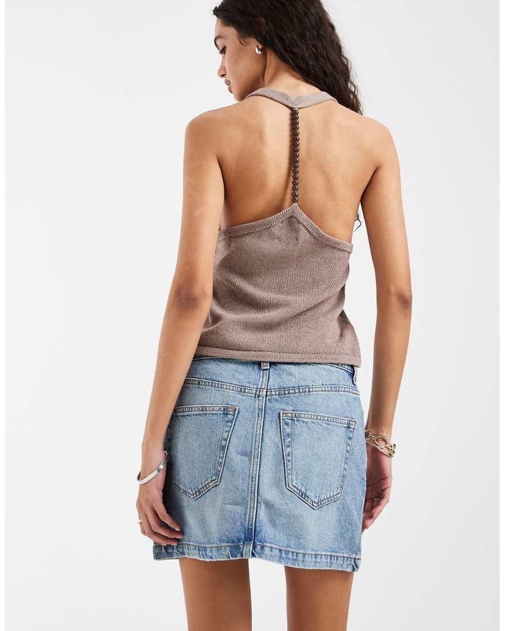 & Other Stories Blue Denim Mini Skirt