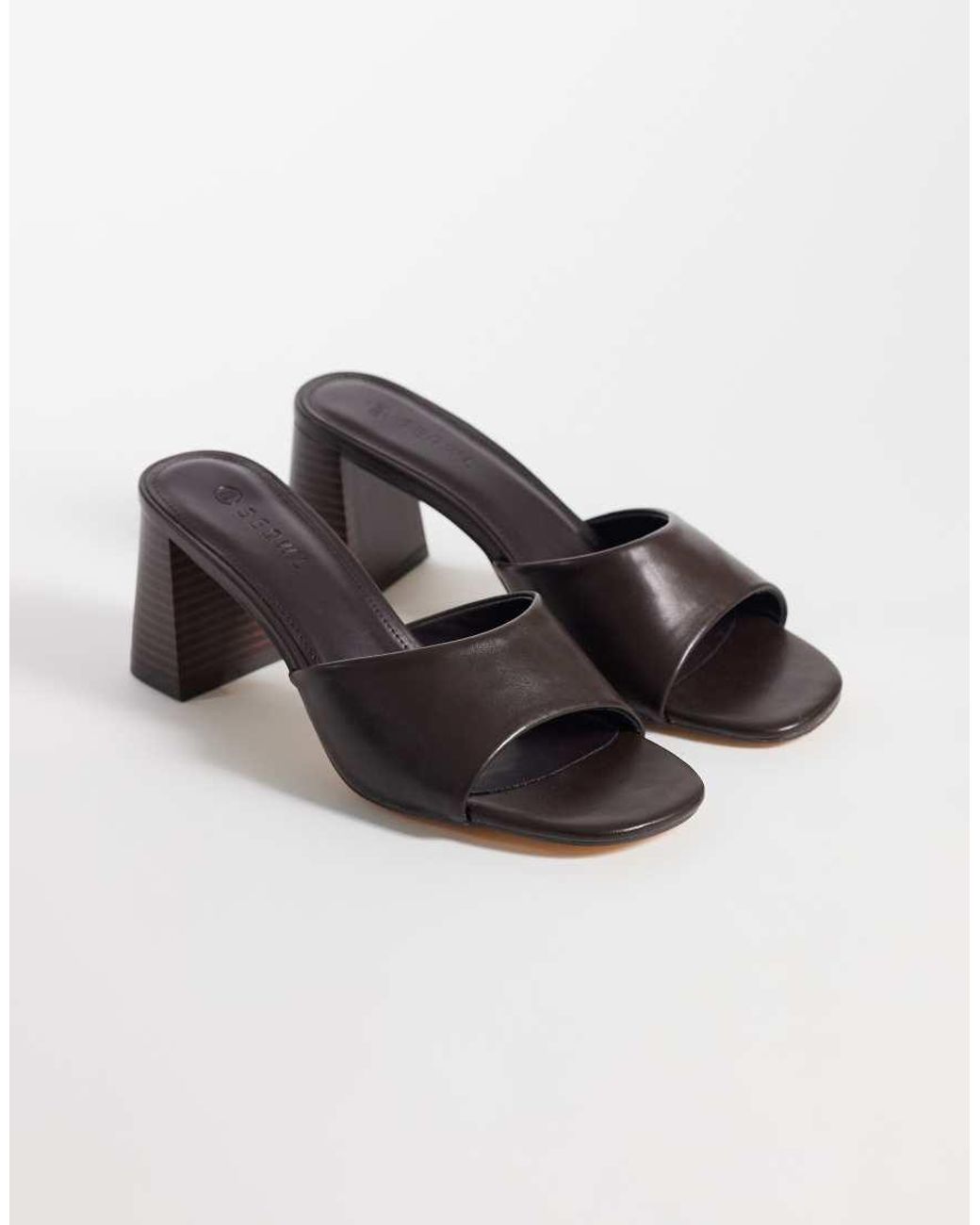 SEQWL Brown Bora Heeled Sandals