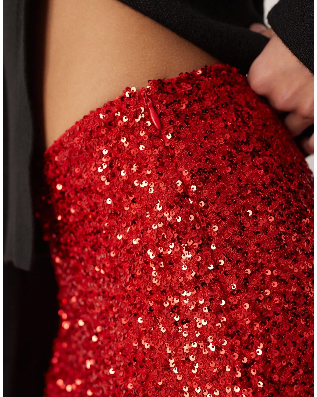 Never Fully Dressed Red Sequin Hotpant