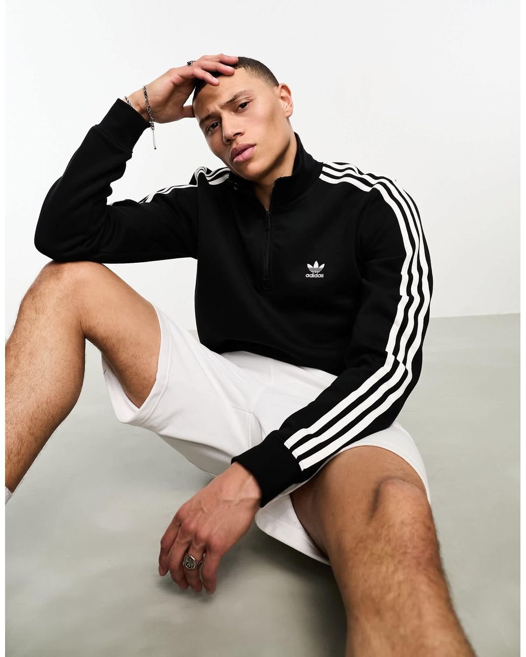 Adidas originals adicolor sweatshirt in black sales