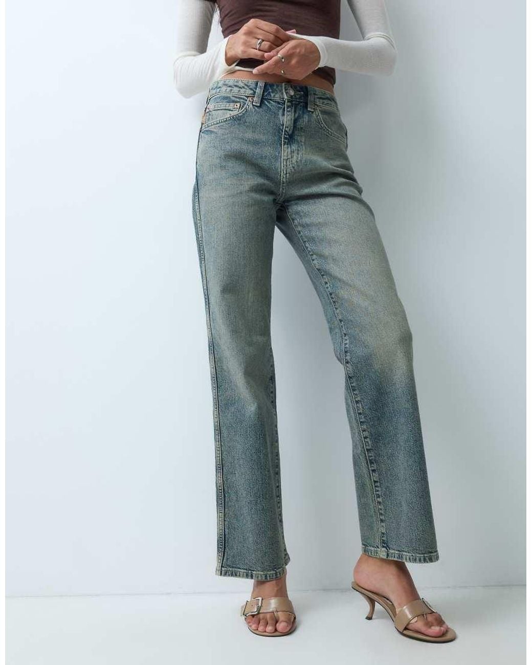 ASOS Blue Comfort Stretch Straight Leg Jean