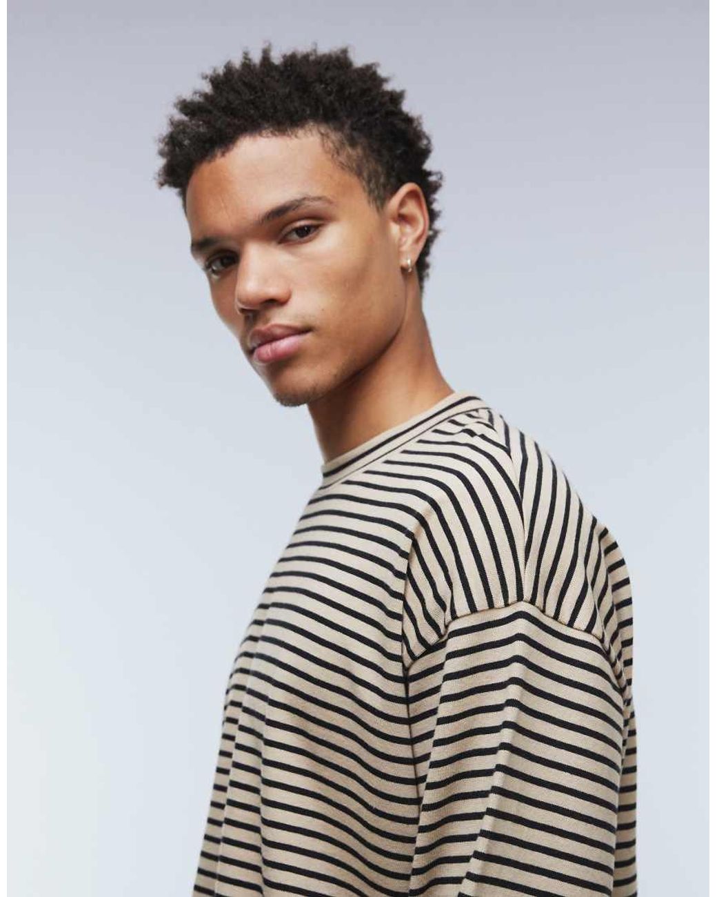 ASOS Gray Heavyweight Oversized Long Sleeve T-shirt for men