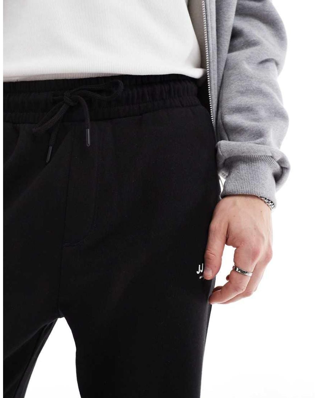 Jack & Jones Black Loose Fit jogger With Logo for men