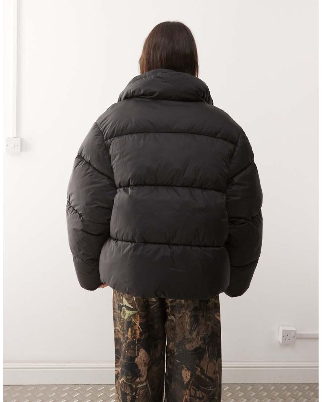 Weekday Black Oversized Puffer Coat