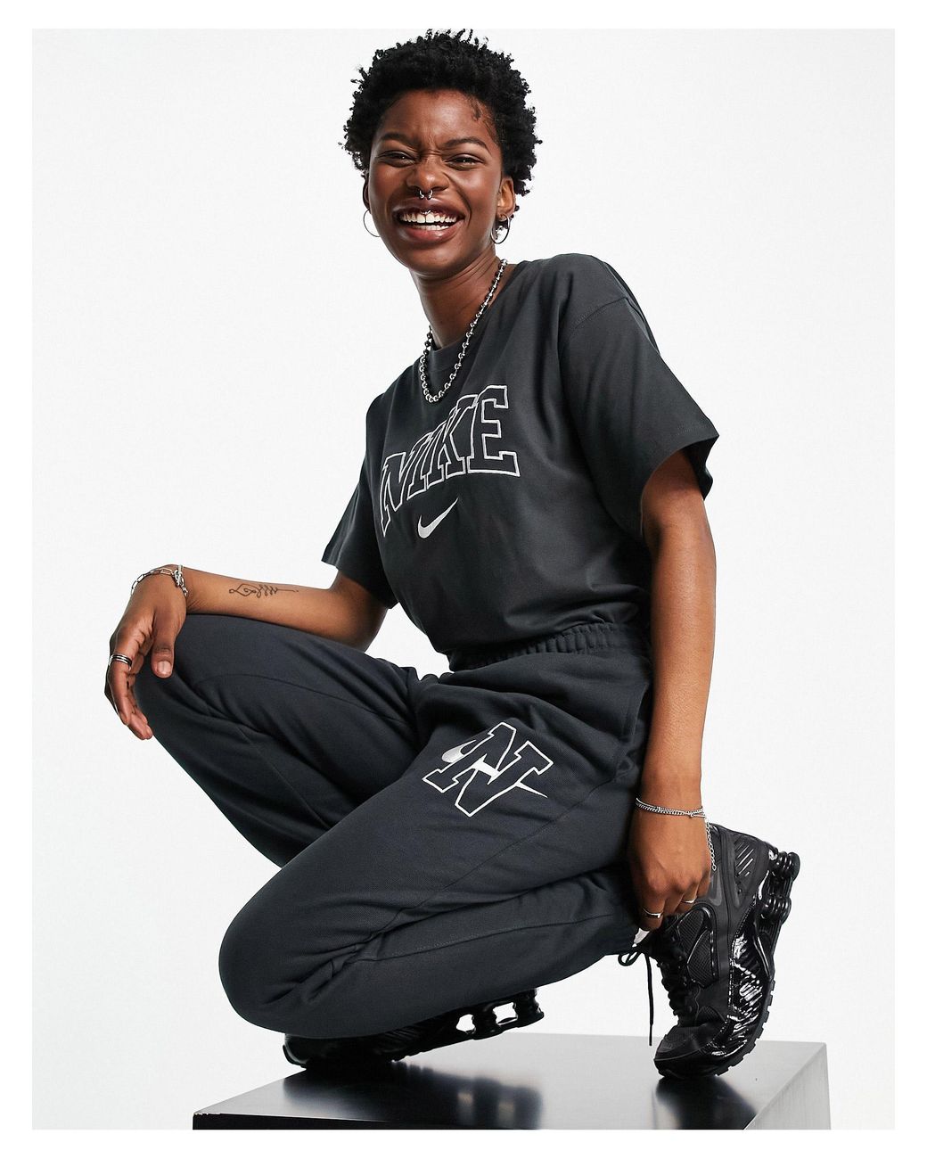 Nike – unisex vintage – oversize-jogginghose aus fleece in Schwarz | Lyst DE