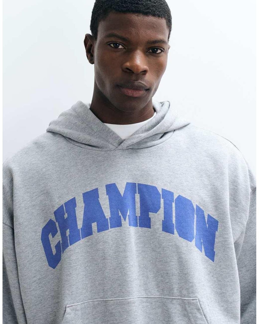 Champion Blue Future Memories Oversized Hoodie for men