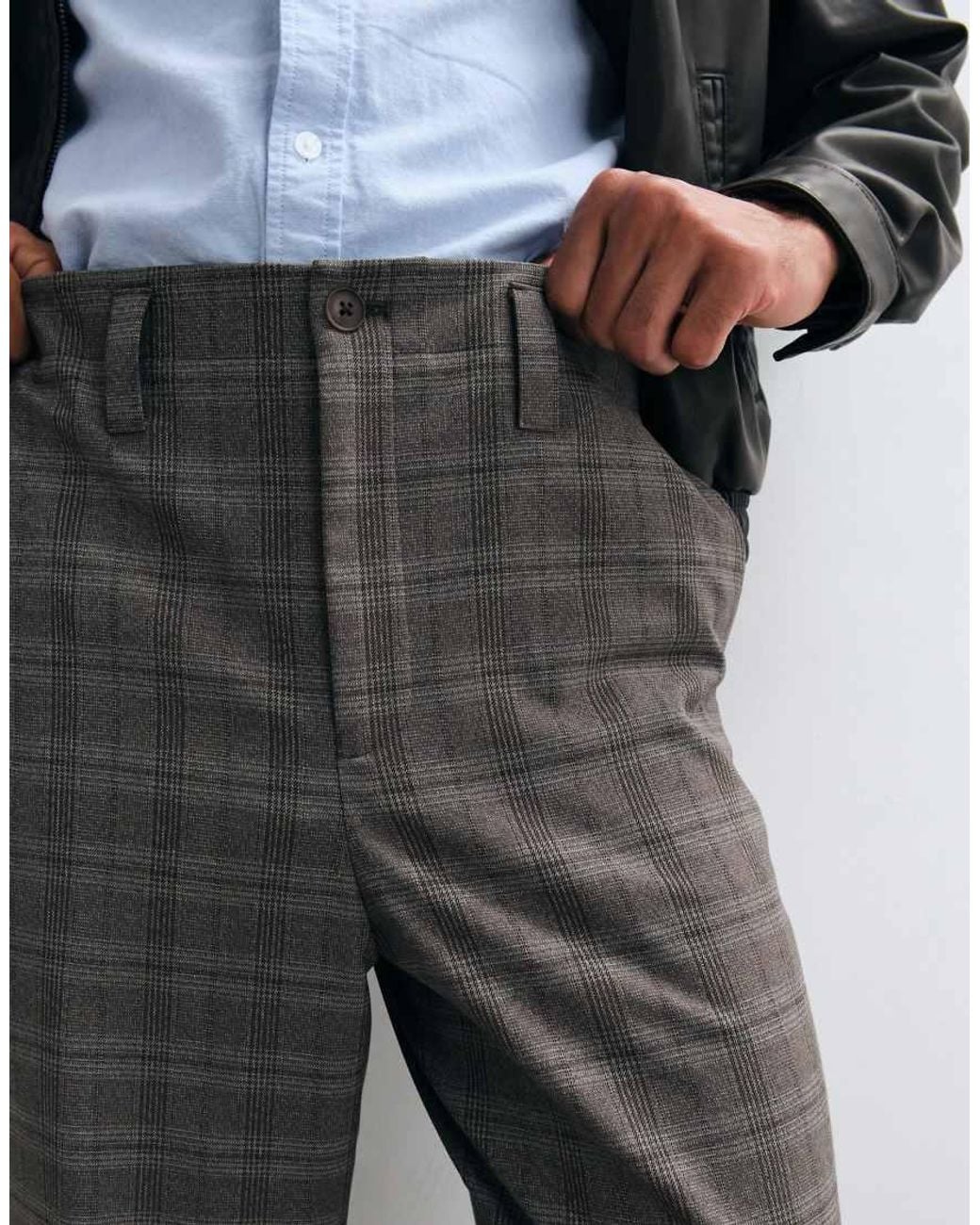 ASOS Brown Tailored Wide Leg Trouser for men
