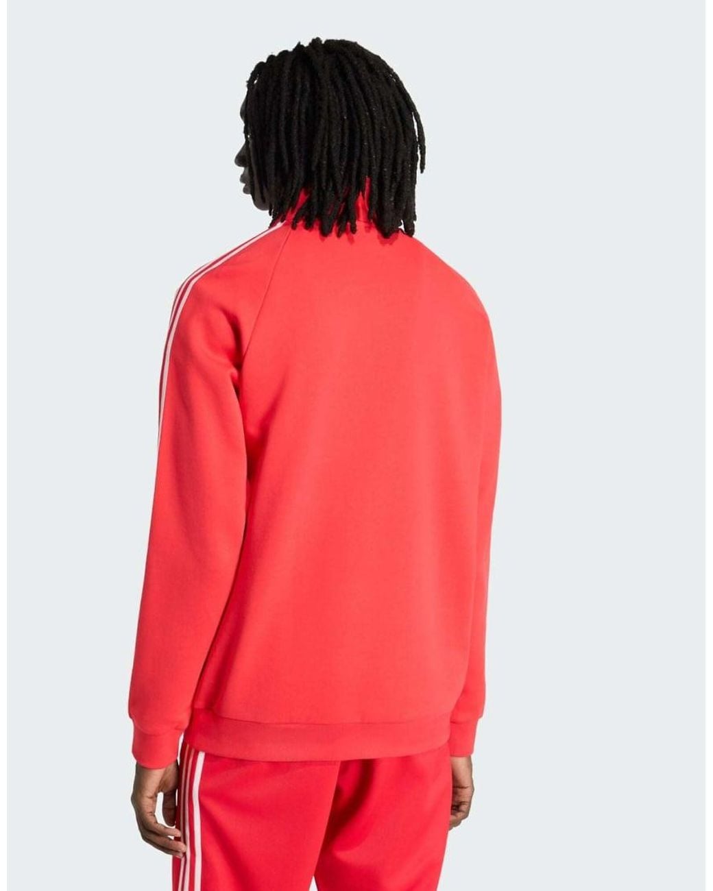 Adidas Originals Red Liverpool Fc Originals Half Zip Top for men