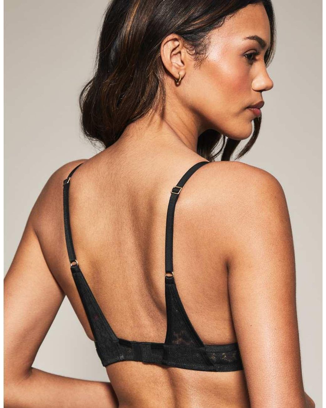 KBX Black Zadie Non Padded Plunge Bra