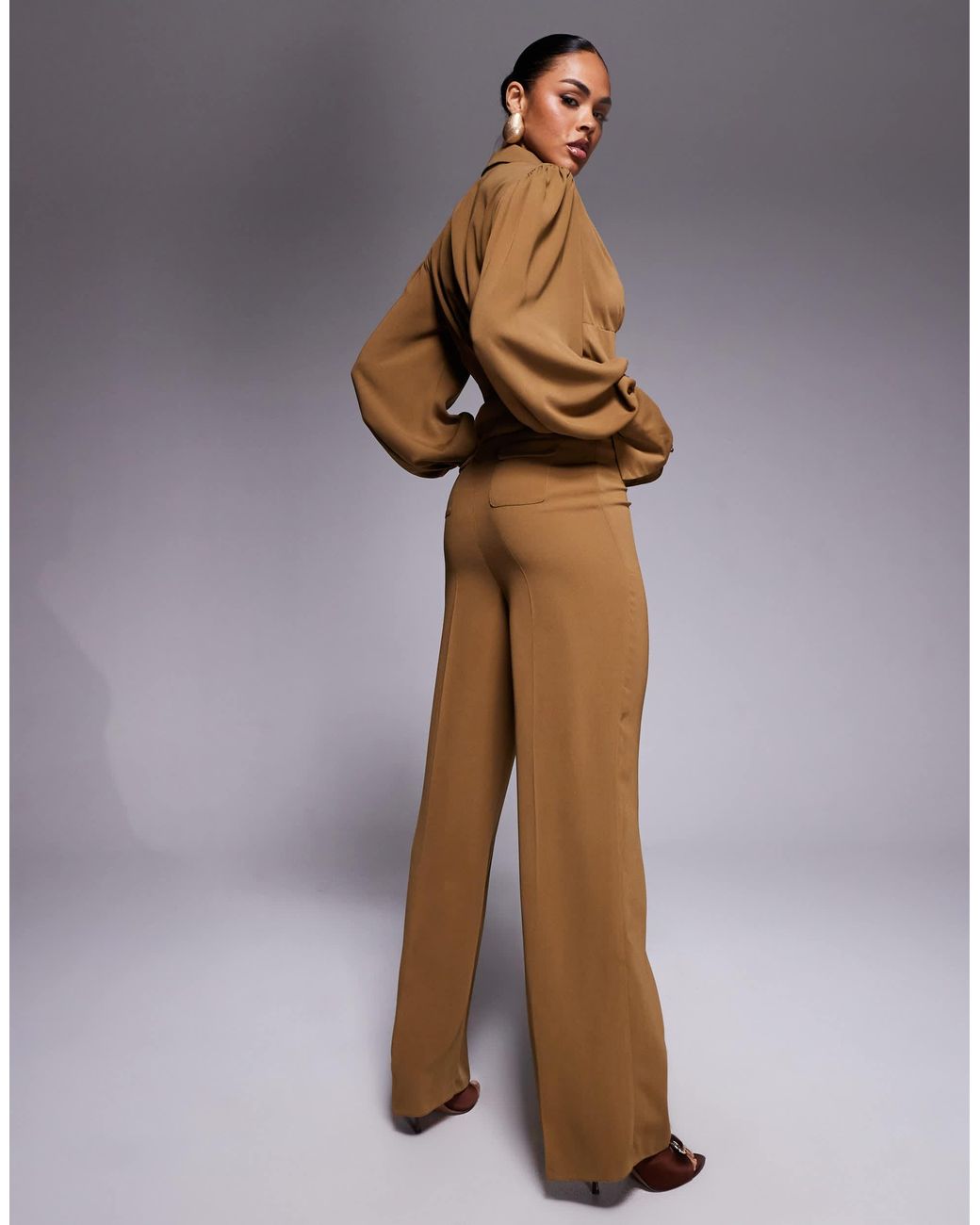 DASKA Brown Trouser Co-Ord