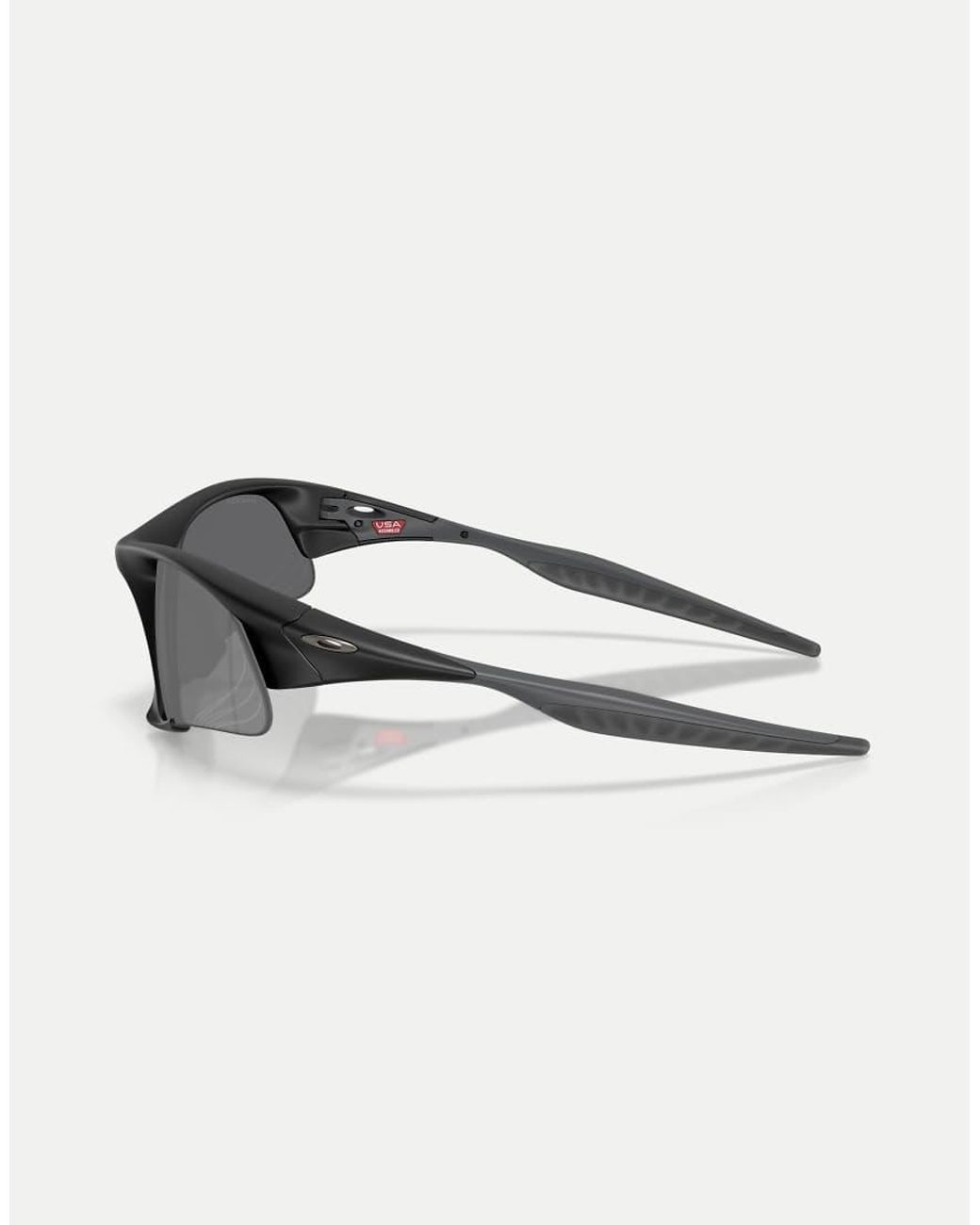 Oakley Black Suture Jacket Irregular Sunglasses With Mirrored Lens