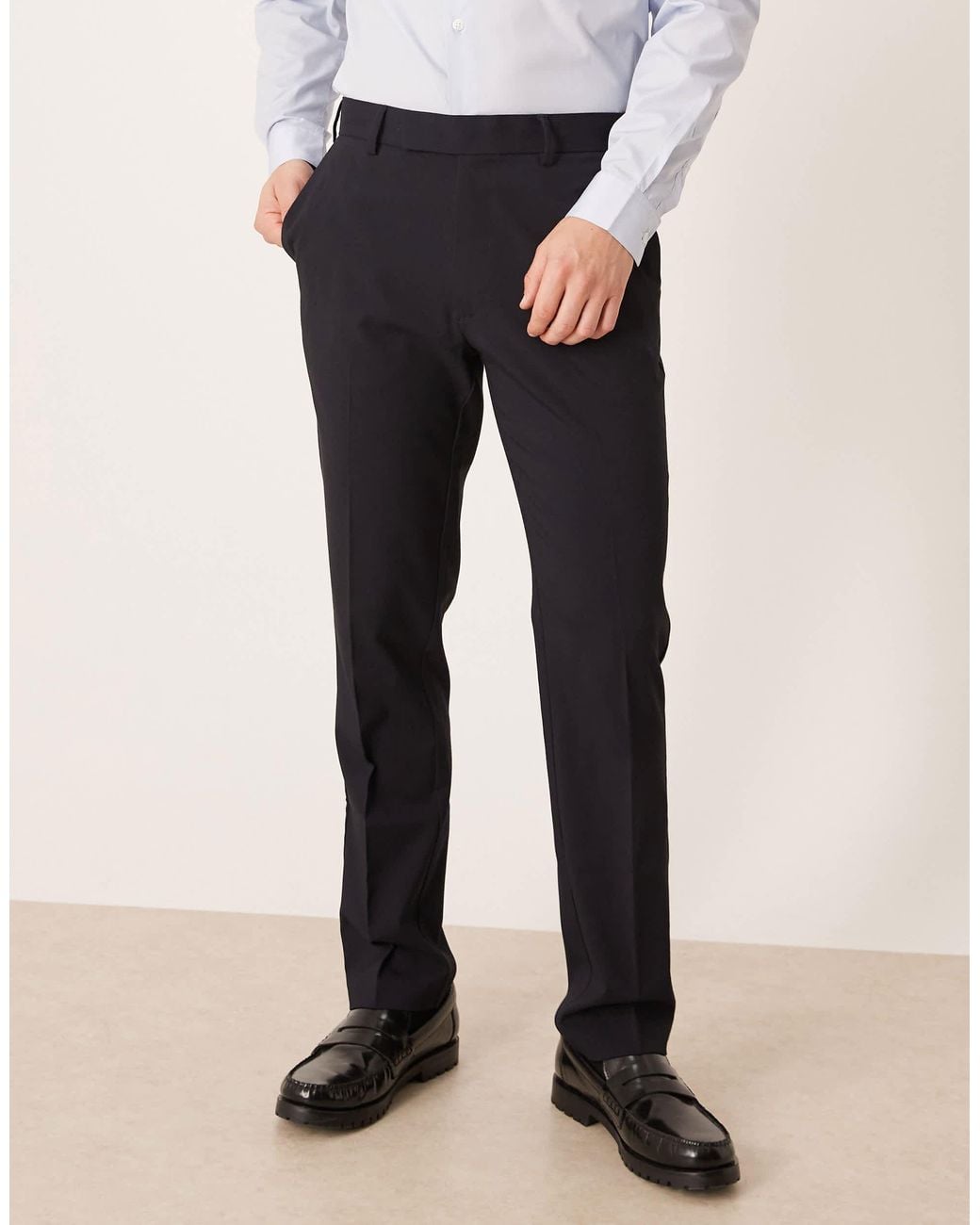 ASOS White Smart Slim Pants for men