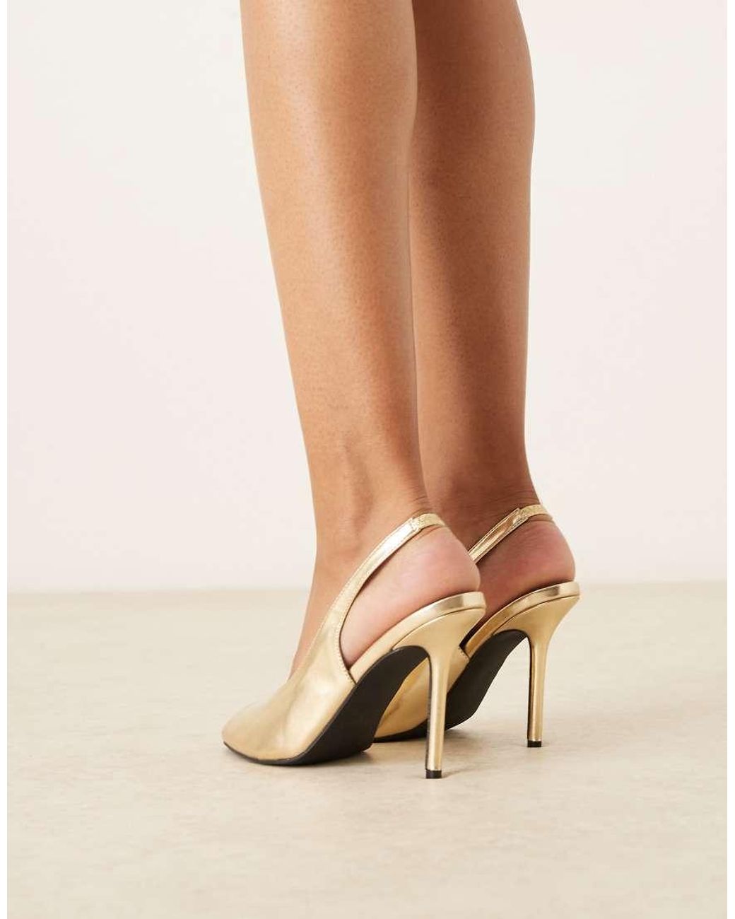 Raid Natural Dorry Slingback Heeled Sandals