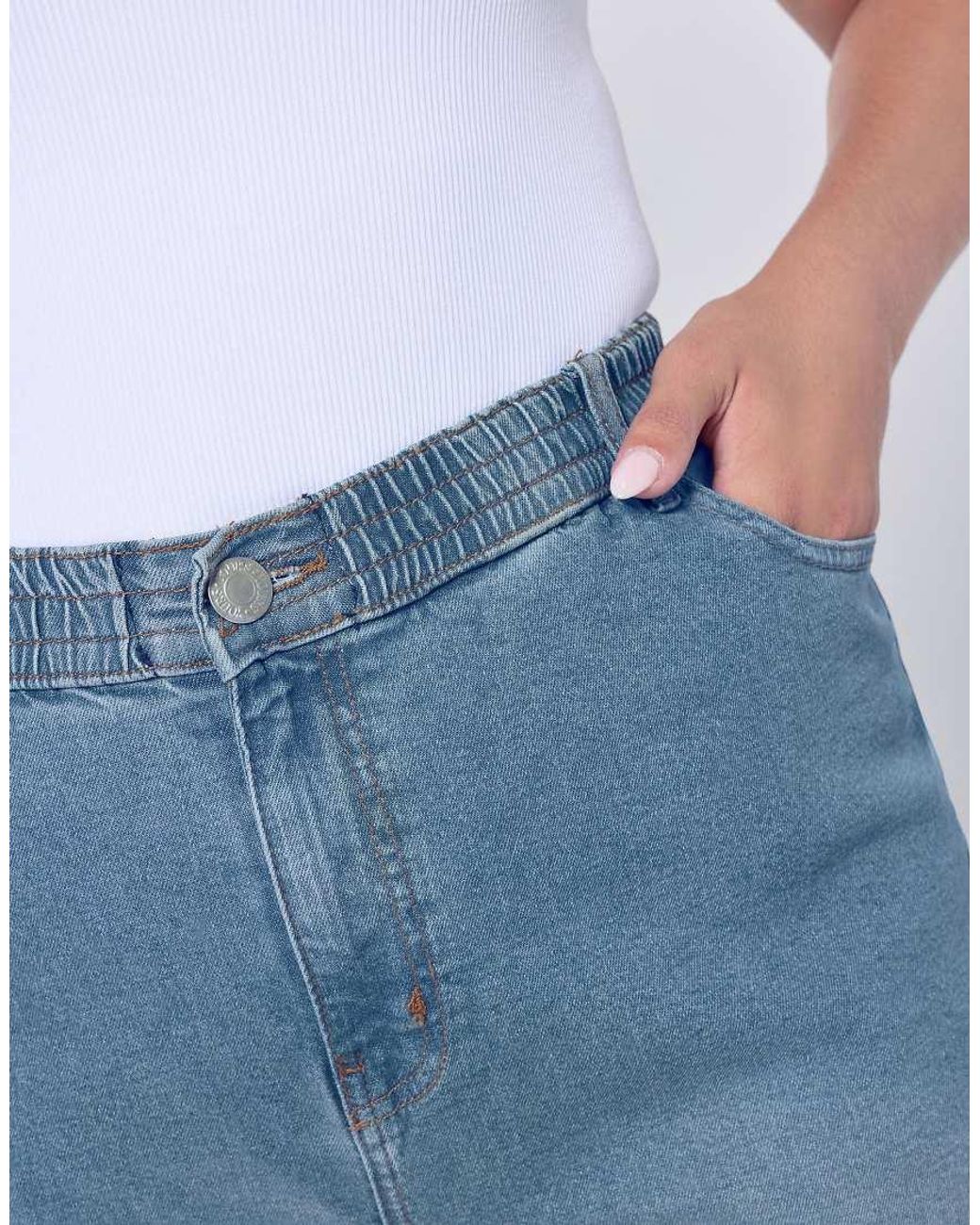 Yours Clothing Blue Wide Leg Slouchy Jeans