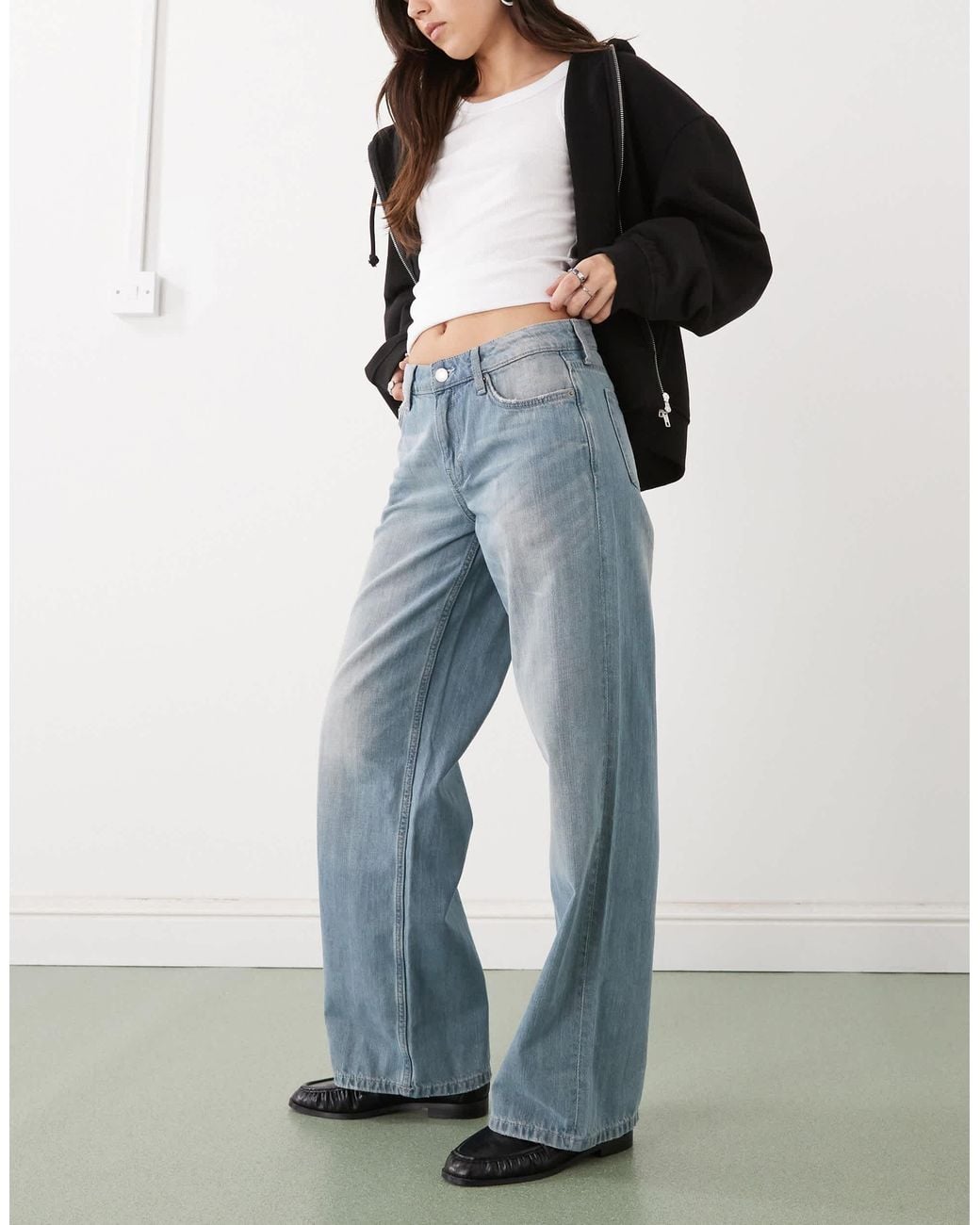 Weekday Blue Ample Low Loose Jeans