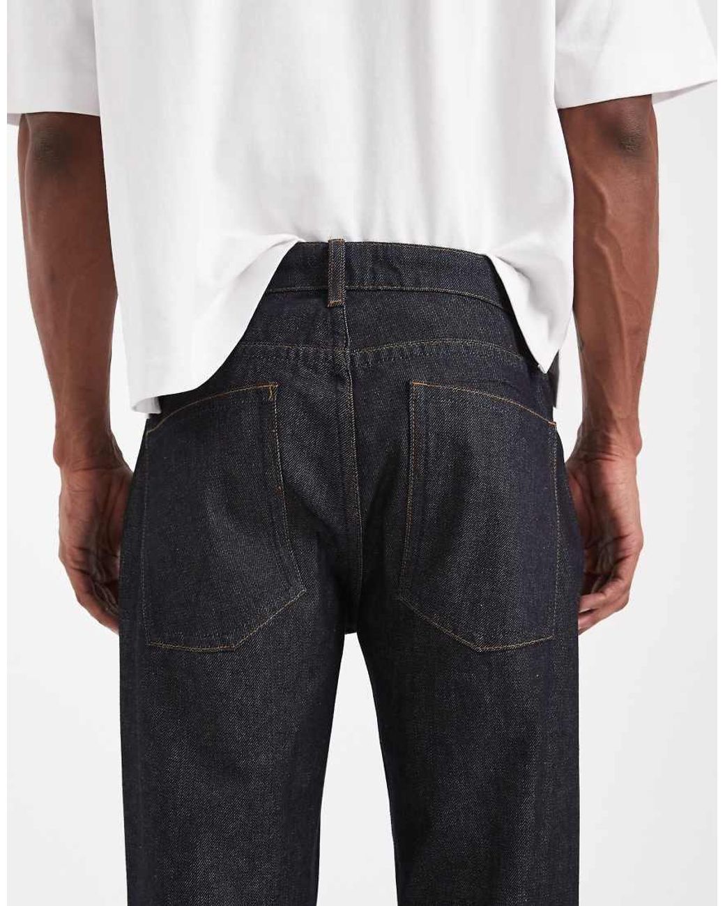 ASOS White Circular Design Collection Heavyweight Straight Leg Jeans for men