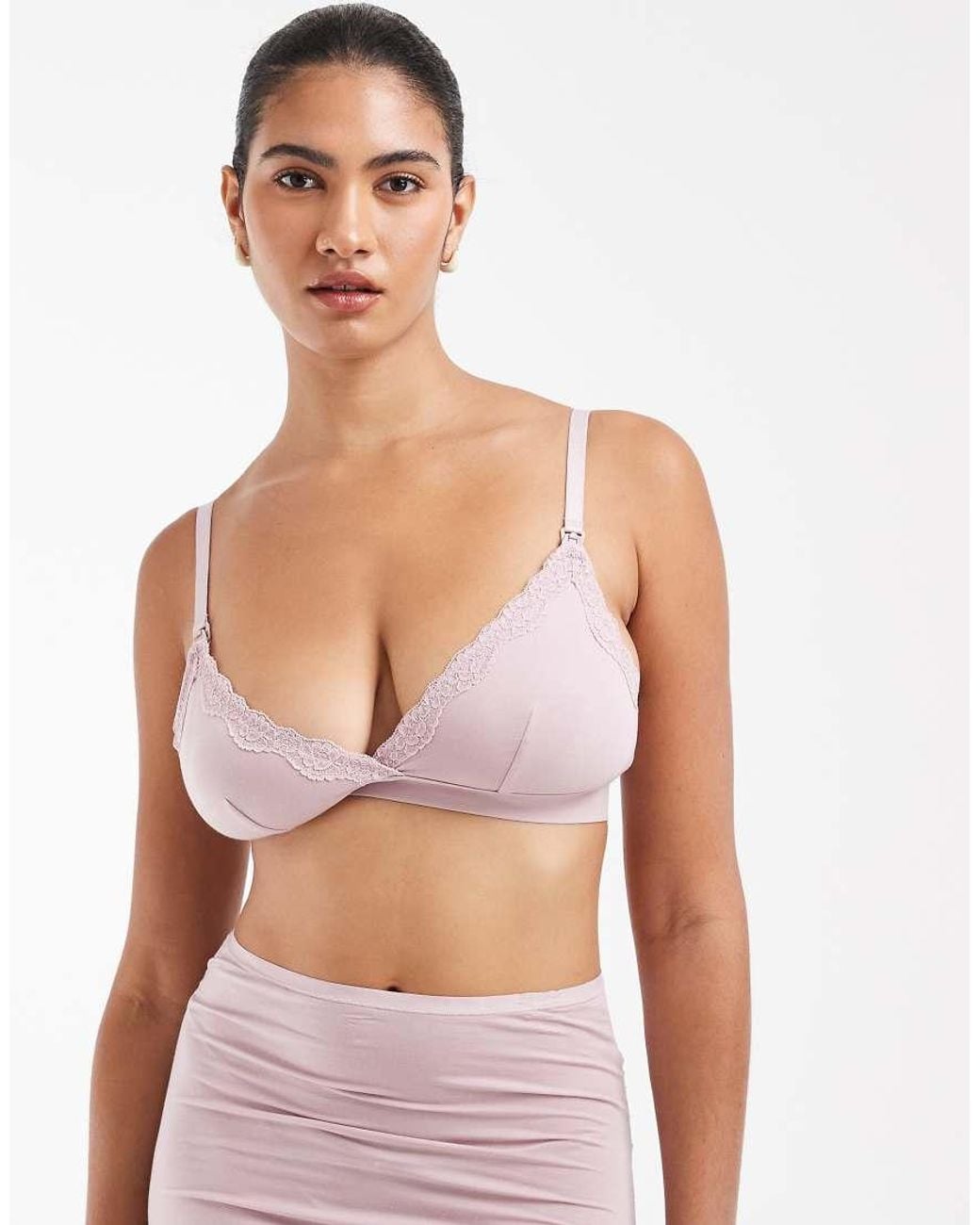 Lindex Multicolor Maternity Mom Super Soft Lace Trim Nursing Bra