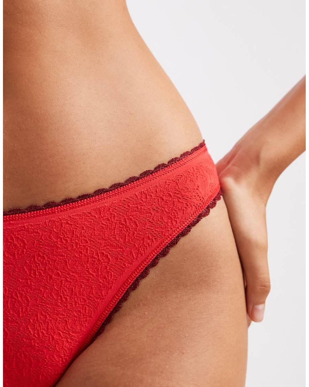 Free People Red Seamless Thong