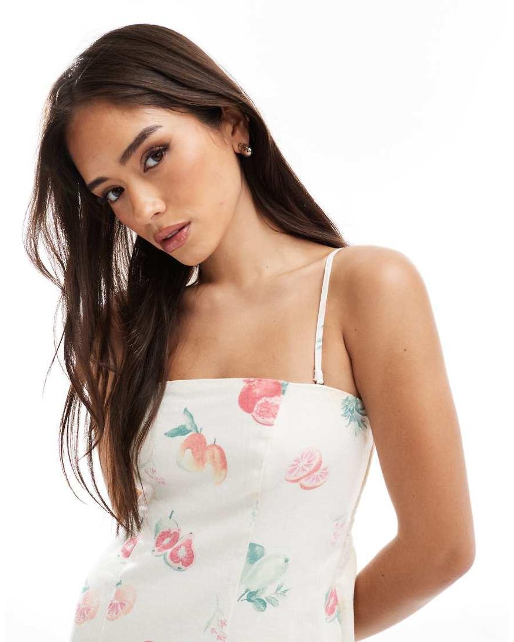 Hollister White Bandeau Linen Blend Mini Dress