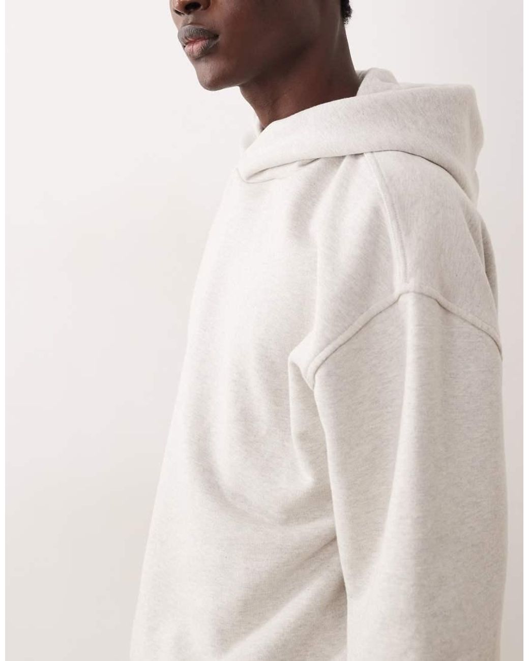 ASOS COLLECTIVE Natural Oversized Super Heavyweight Hoodie for men